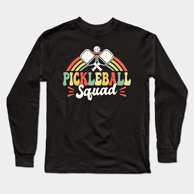 Pickleball Tournament Smash Squad Long Sleeve T-Shirt by Caskara